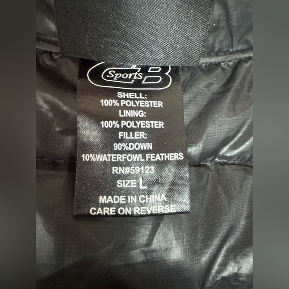 CB Sports Jacket Woman’s Large Black Down Filled Puffer Jacket Winter Outdoor - Picture 4 of 6